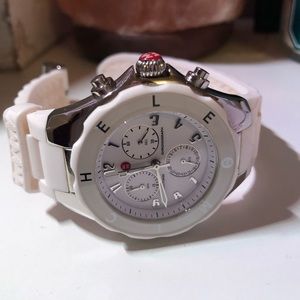 Tahitian White Ceramic Michele Watch.